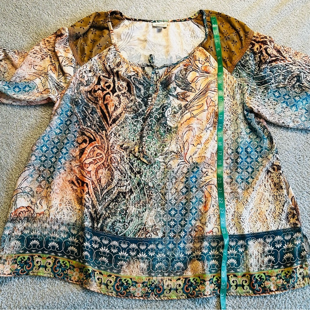 Avenue Multicolor Paisley Blouse - Picture 3 of 7